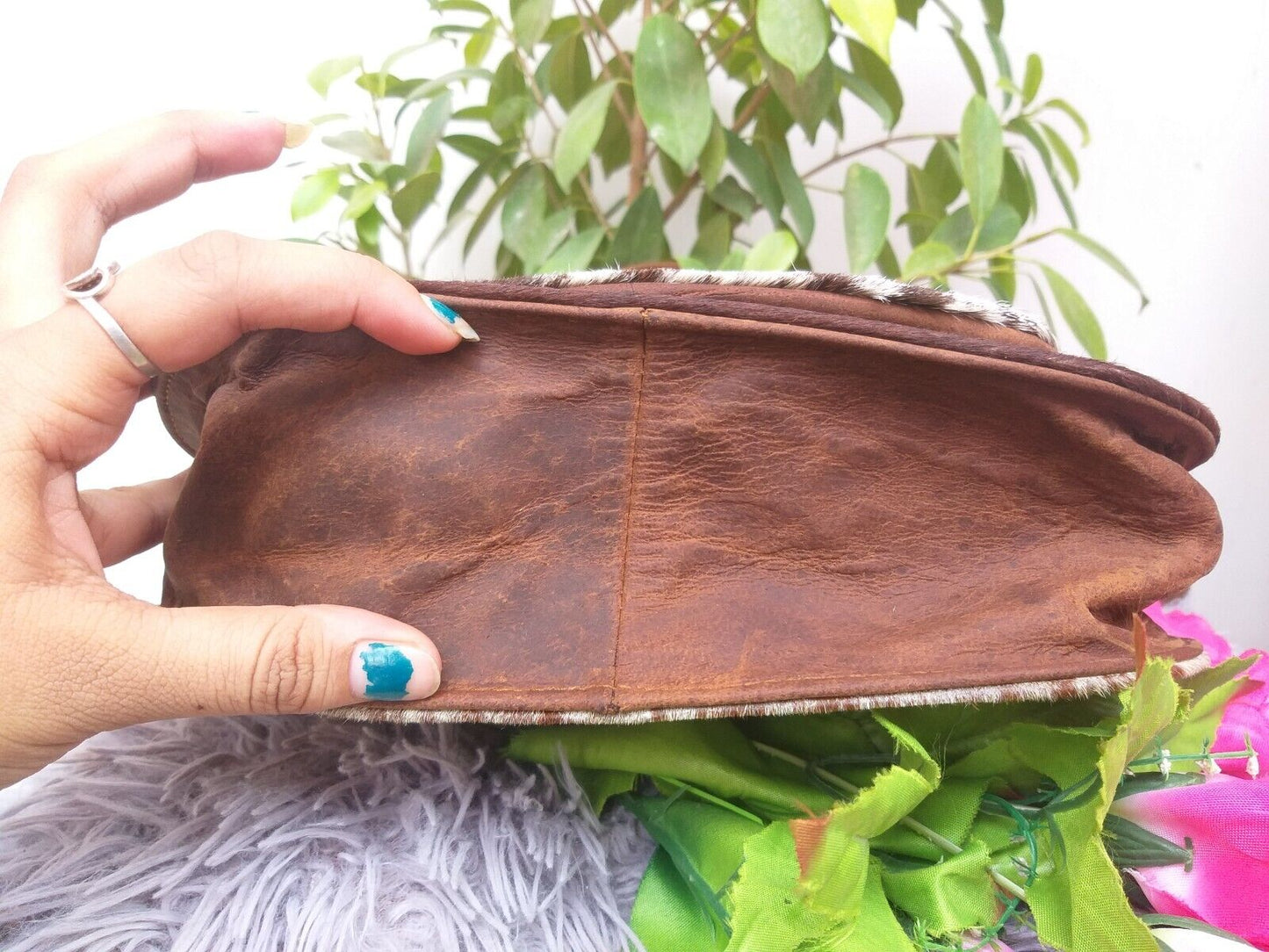 Real cowhide Crossbody Sling Bag