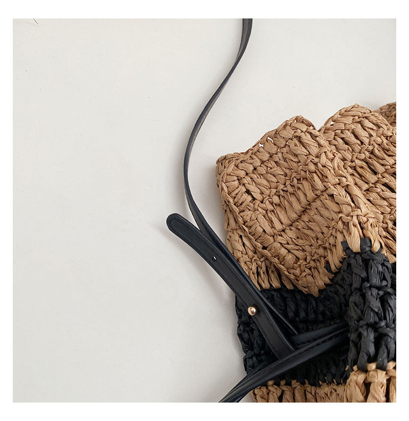 striped straw crochet bags for summer beaches