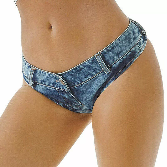 Women's Micro Denim Shorts Low Waist