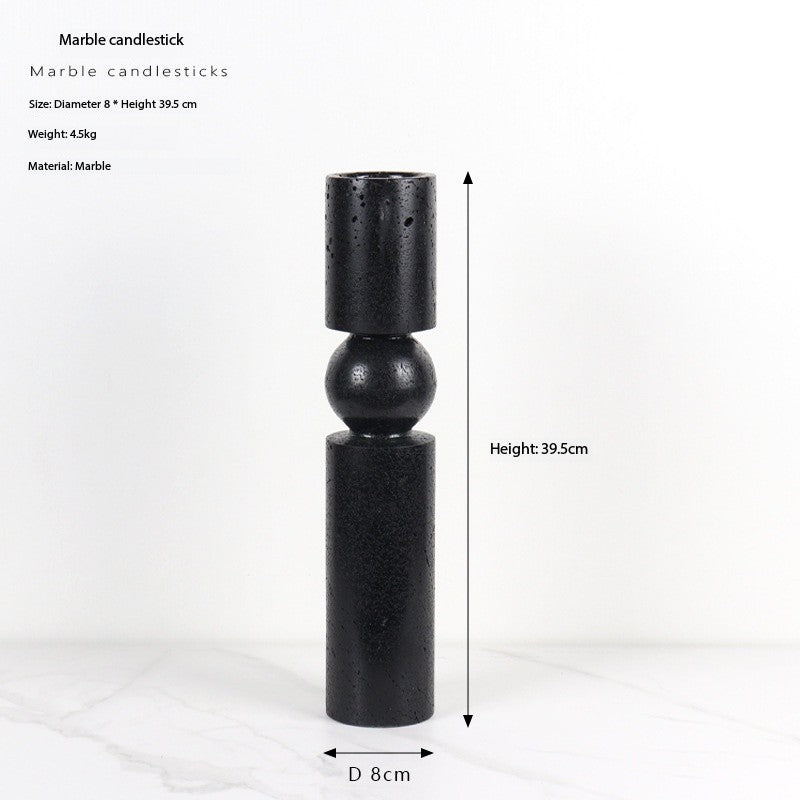 Natural Marble Candlestick Holder Stand