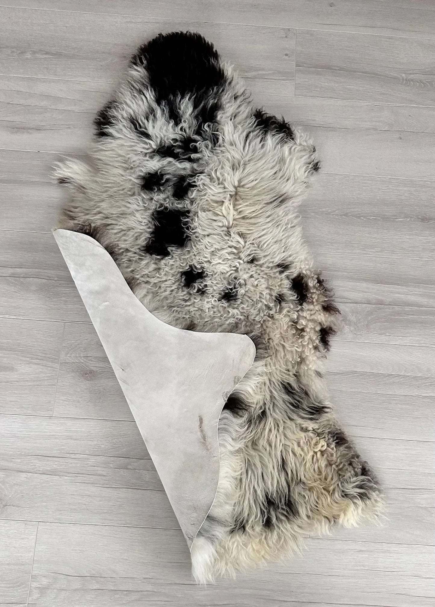 short curly sheepskin rug