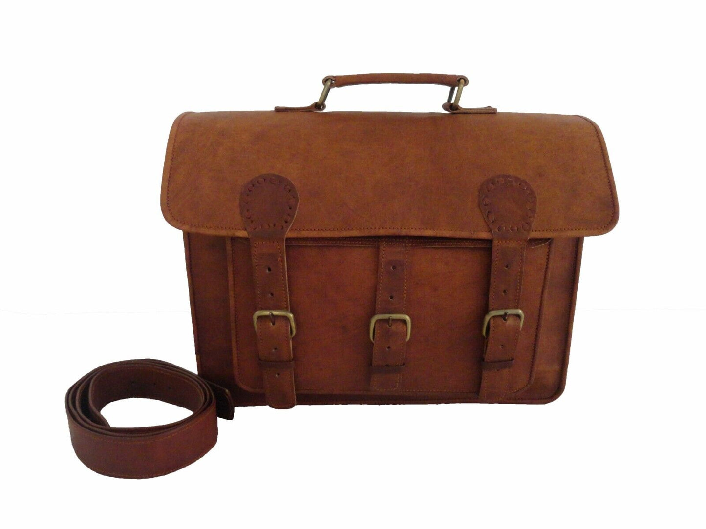 Vintage Leather Satchel Messenger Bag