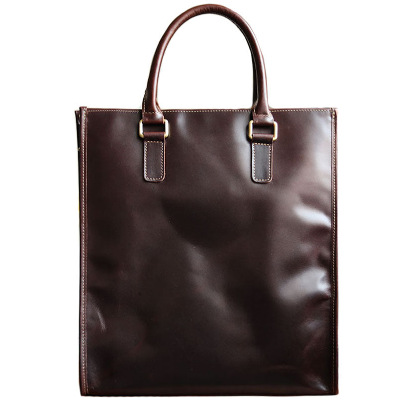 Men Leather Tote Bag with Crossbody