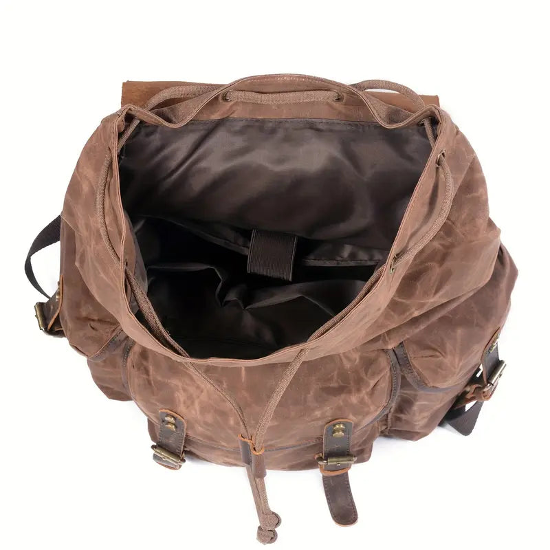 canvas and leather backpack men