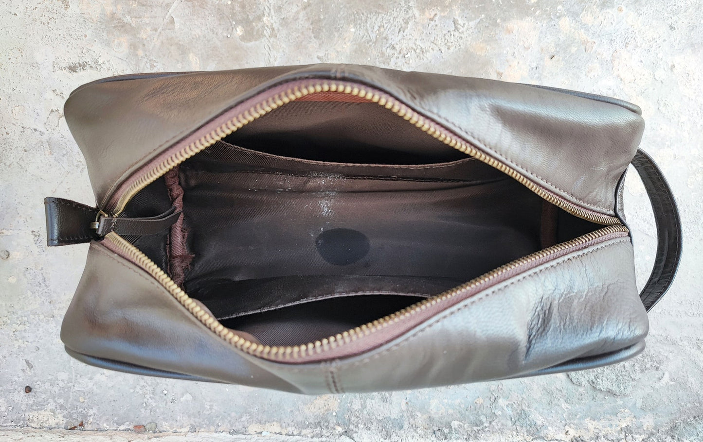 Leather Toiletry Groomsmen Gifts Bag