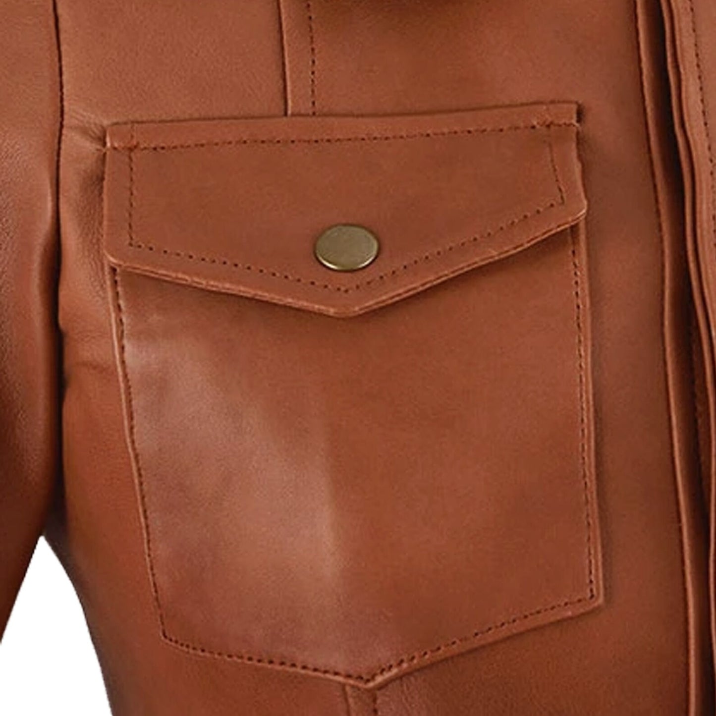 Handmade Brown Leather Jacket Slim fit