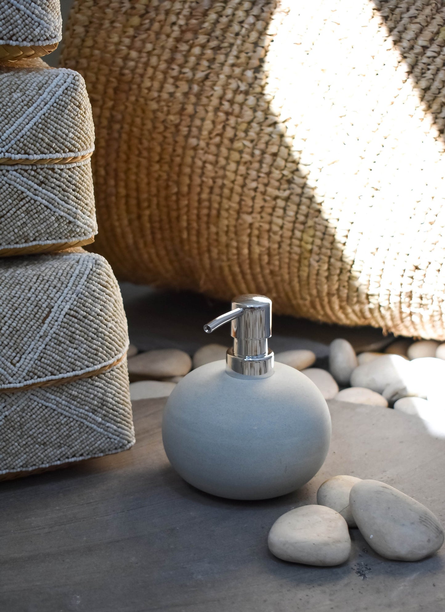 Natural Zeolite Stone Dispenser Oval Shade