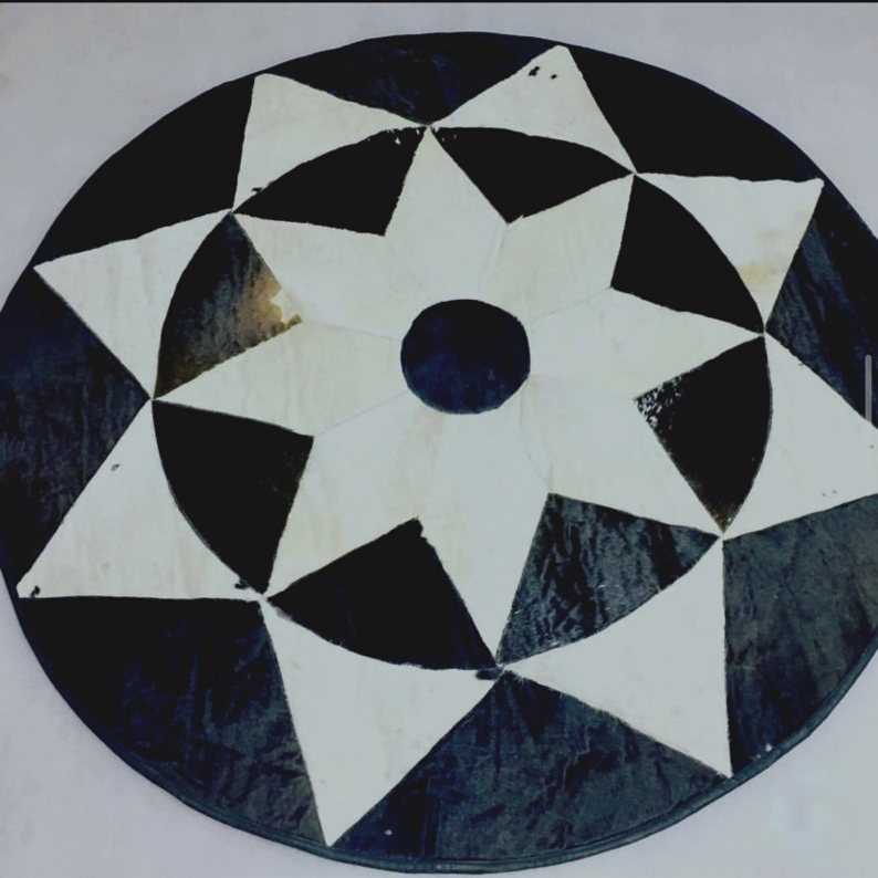 Hair On Cowhide Patchwork Round Rug