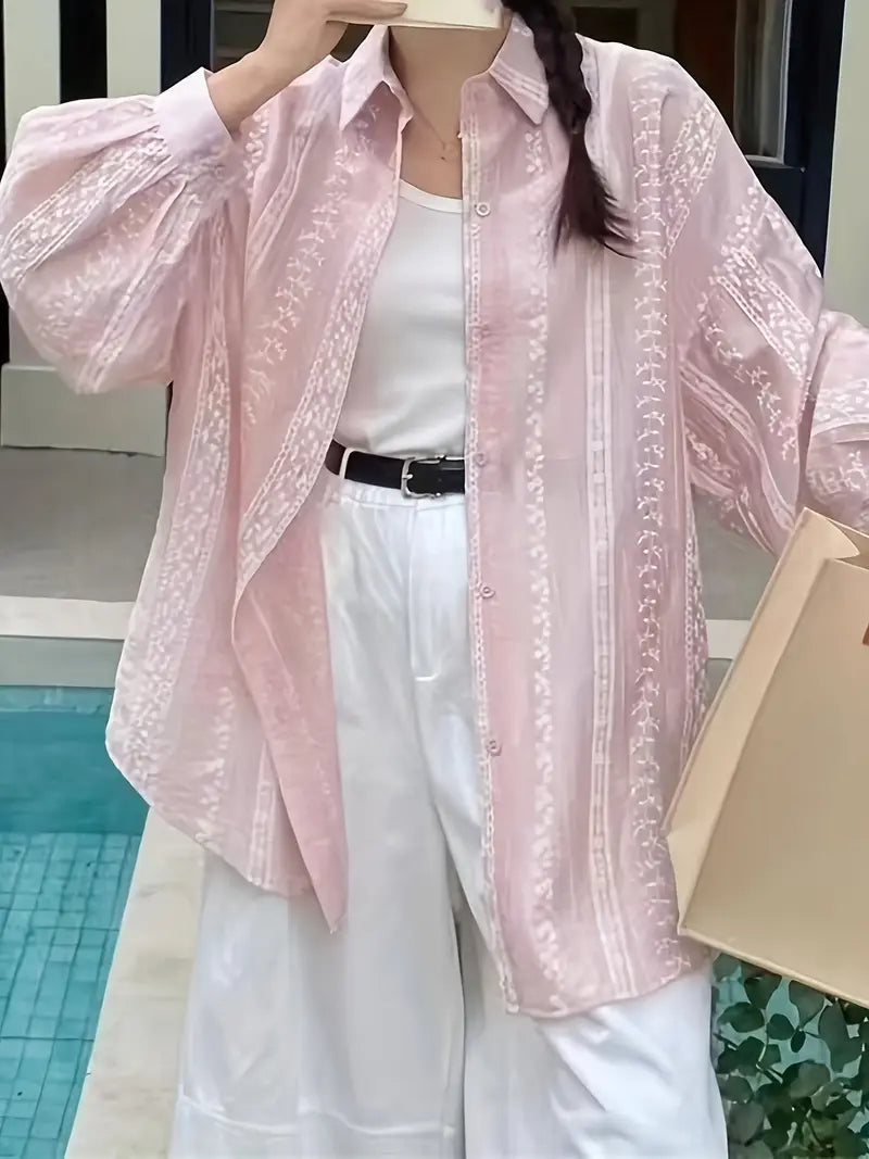 women's long sleeve blouse for summer beach