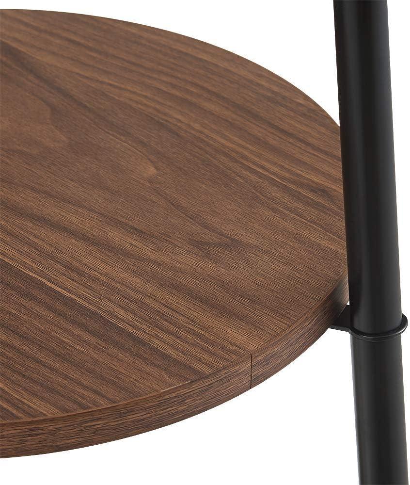 Boho Style Black Floor Lamp with Shelves