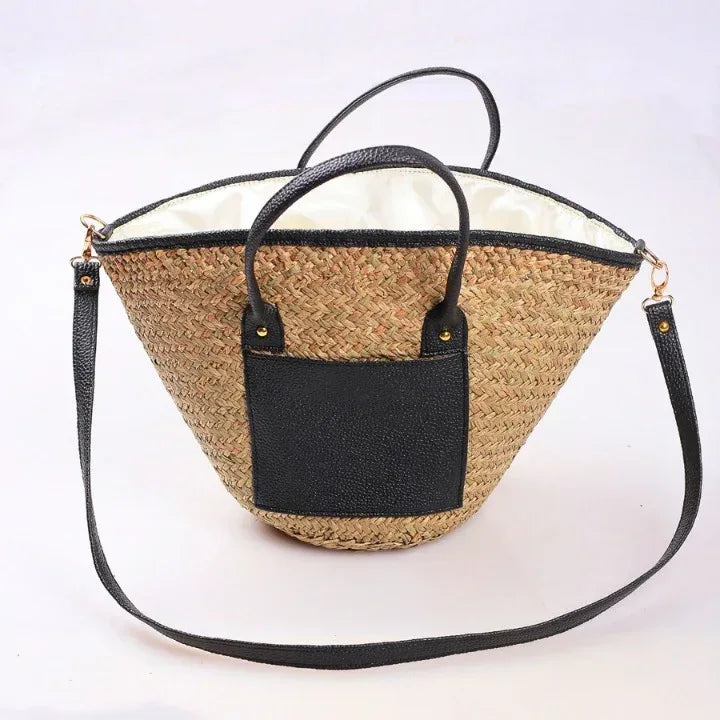 Women Natural Woven Summer Beach Bag