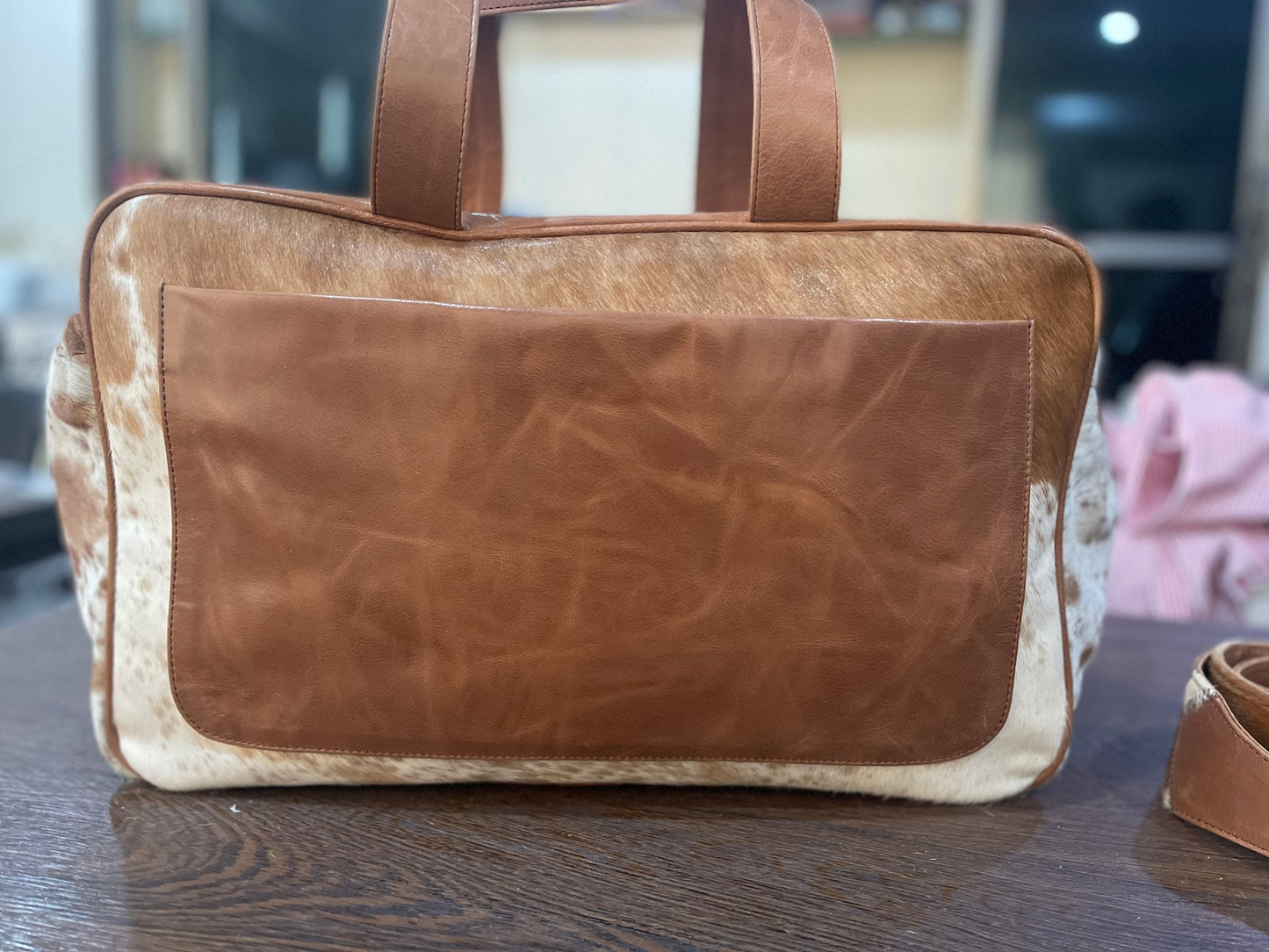 Cowhide Mommy Nappy Backpack