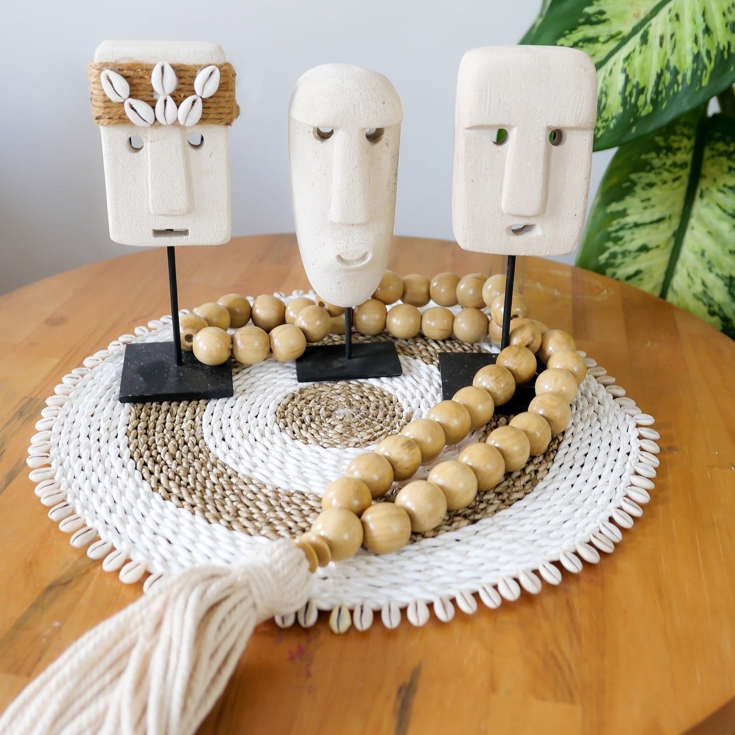 Bohemian Stone Statues Set Home Decoration