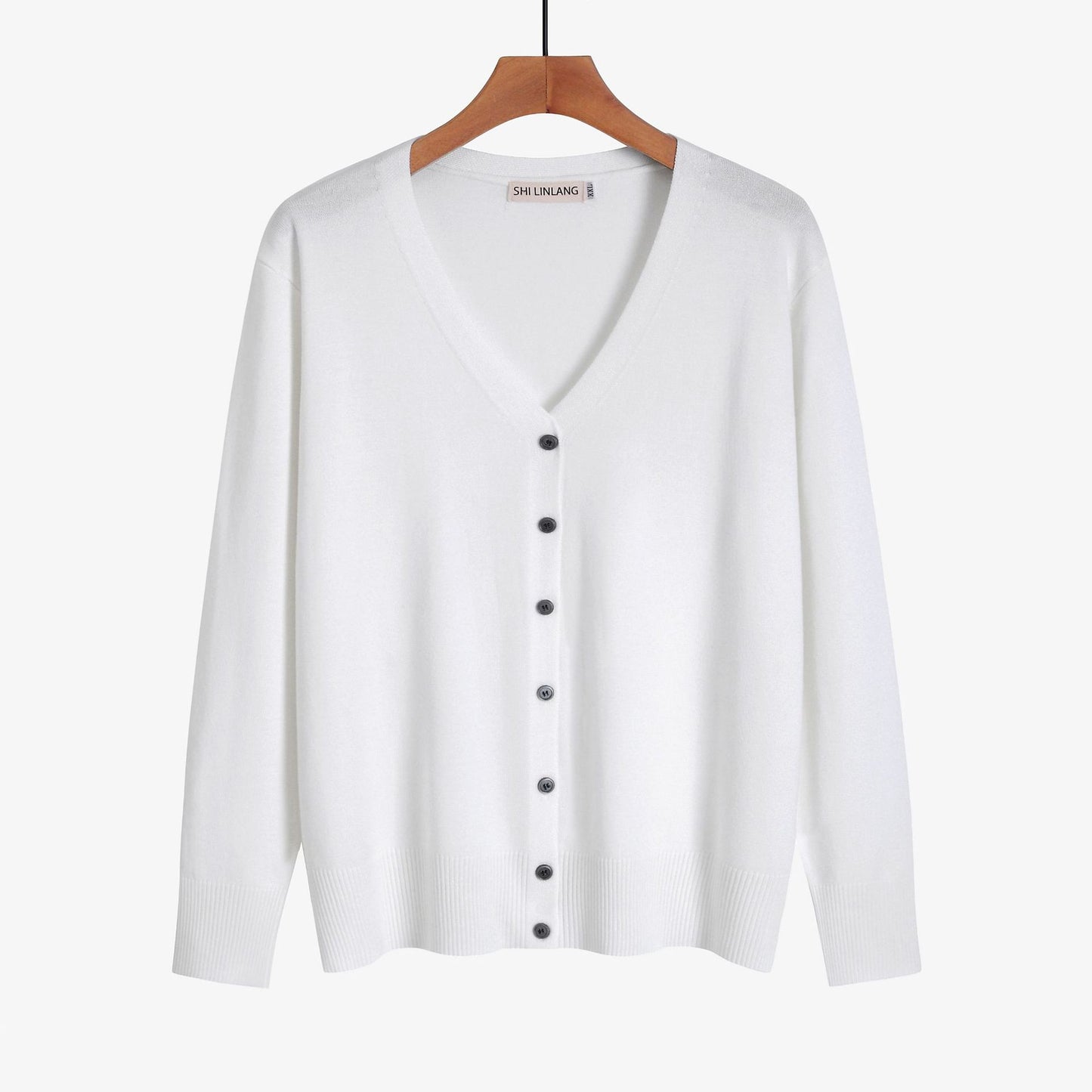 cotton v neck sweaters women long sleeve