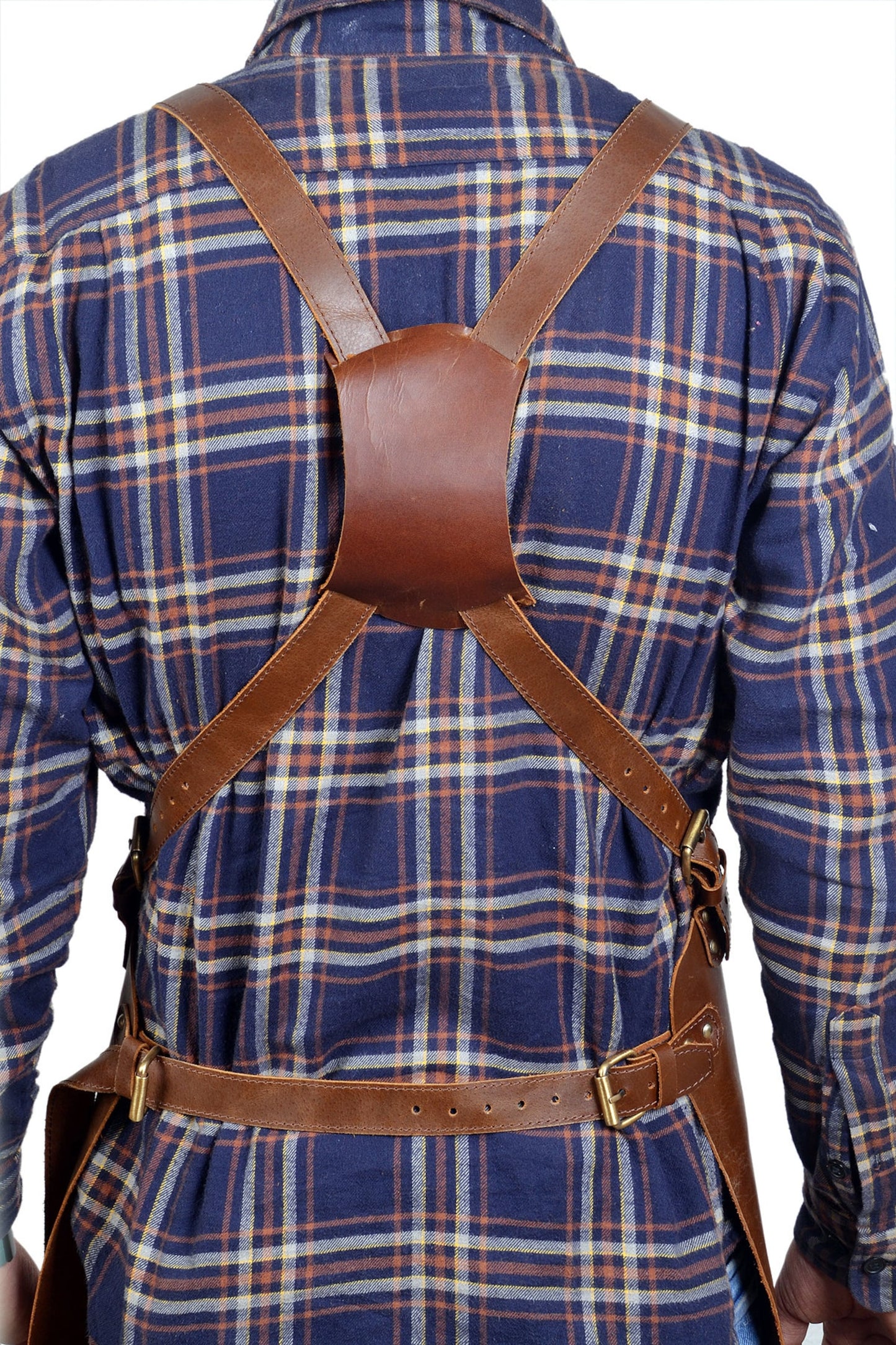 Brown Full Grain Leather Apron