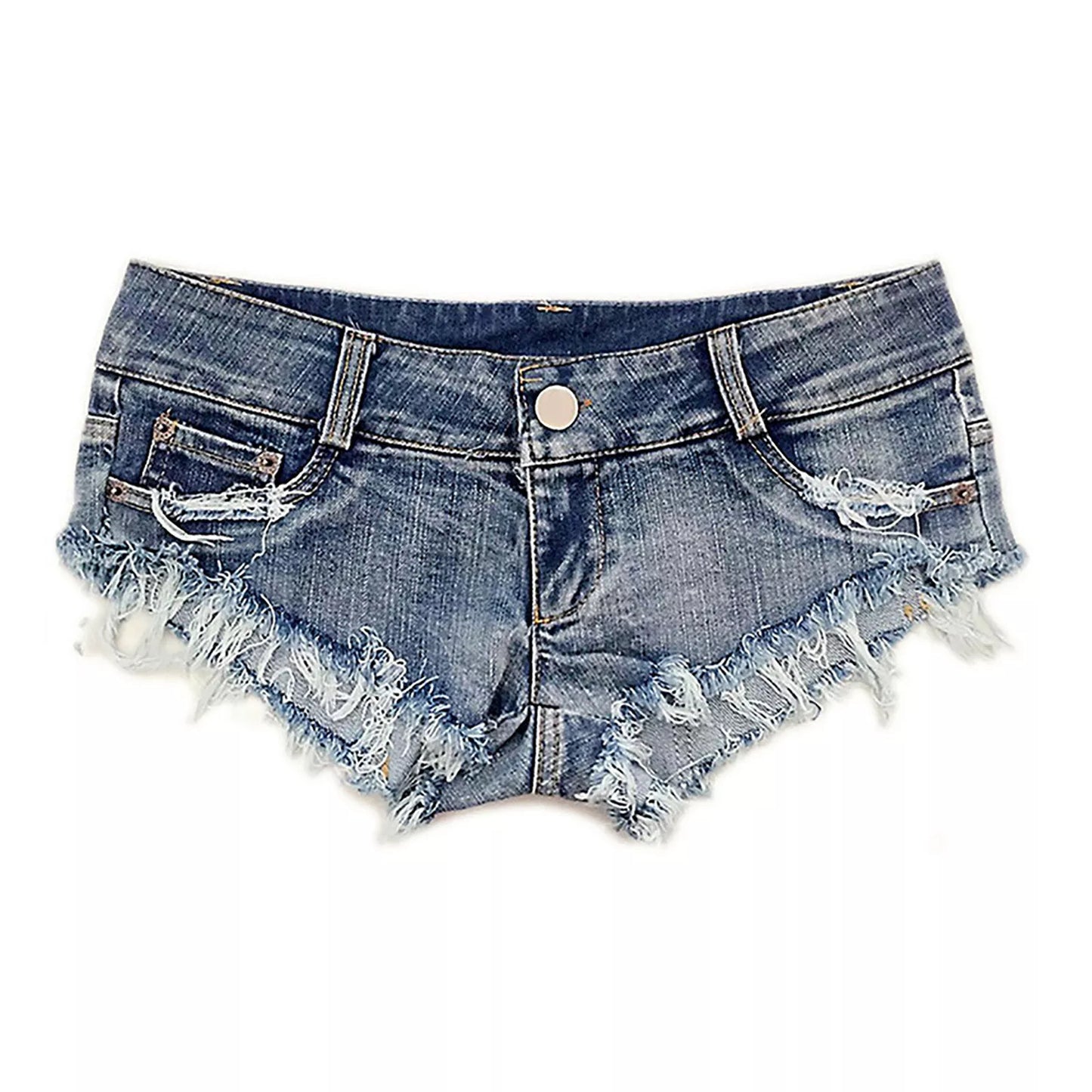 Women's Denim Micro Shorts for Festival
