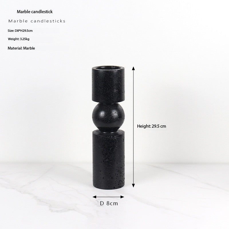 Natural Marble Candlestick Holder Stand