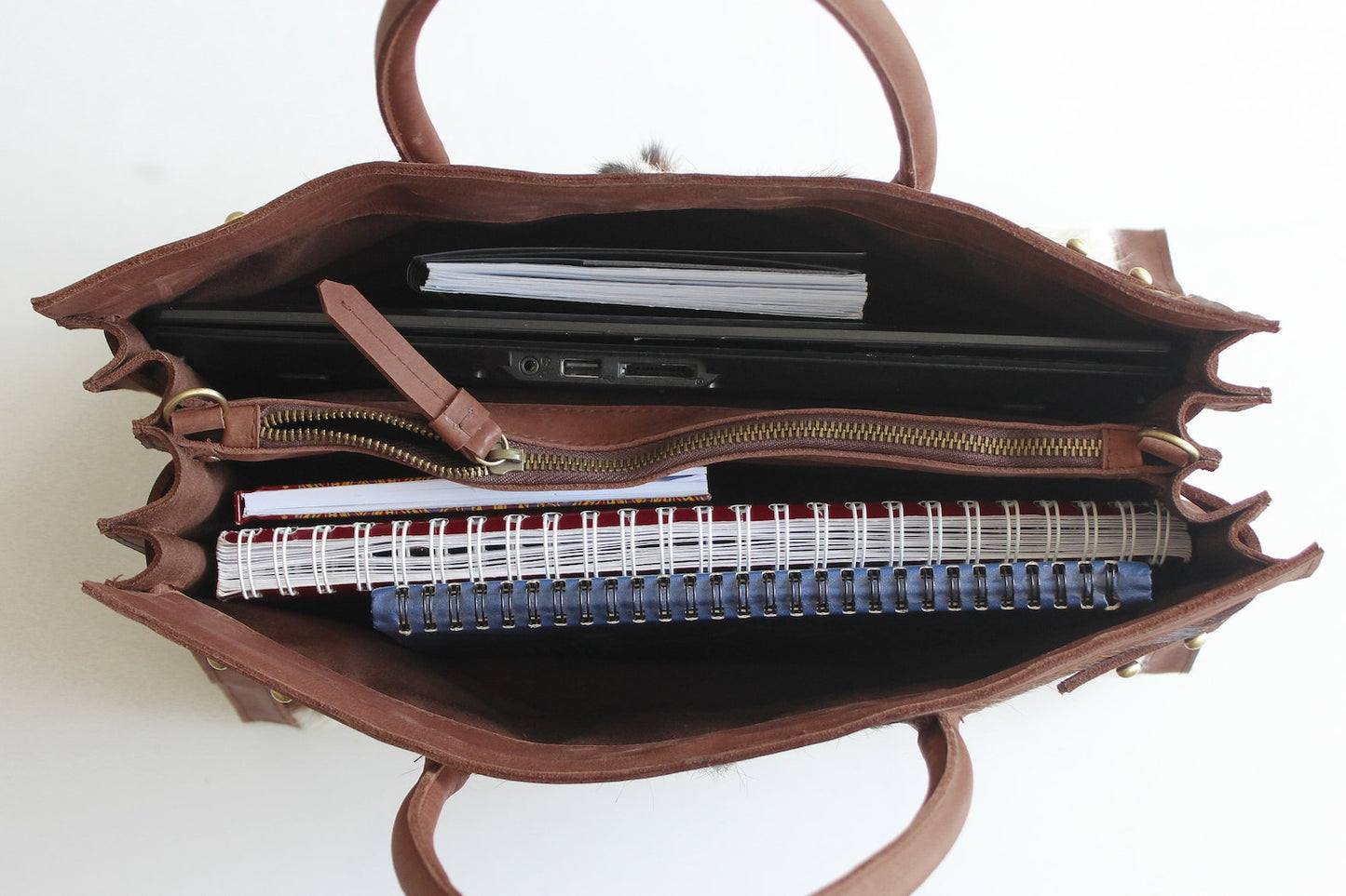 Real Natural Cowhide Fur Handbag
