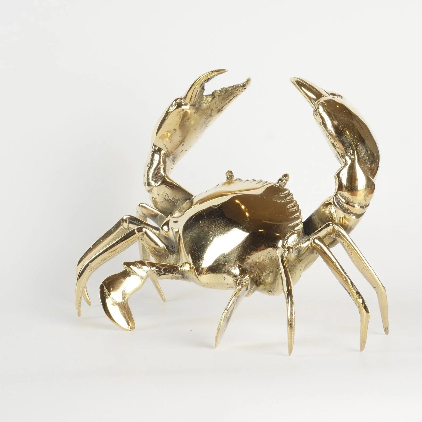 Handmade Brass Crab Statue Figurine Home Decor