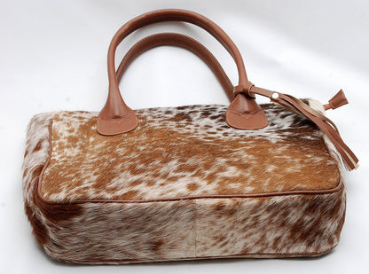 Hair On Cowhide Speckled Tote Purse