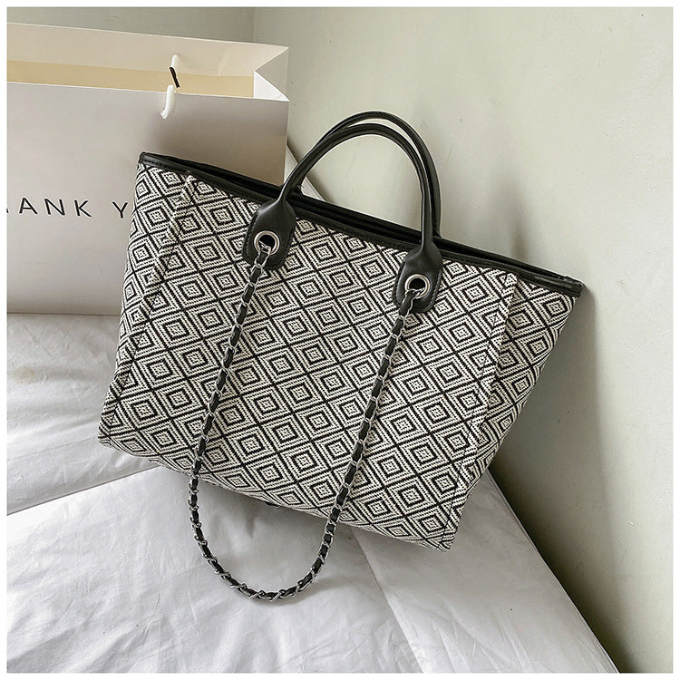 Boho Canvas Bucket Bag for Women
