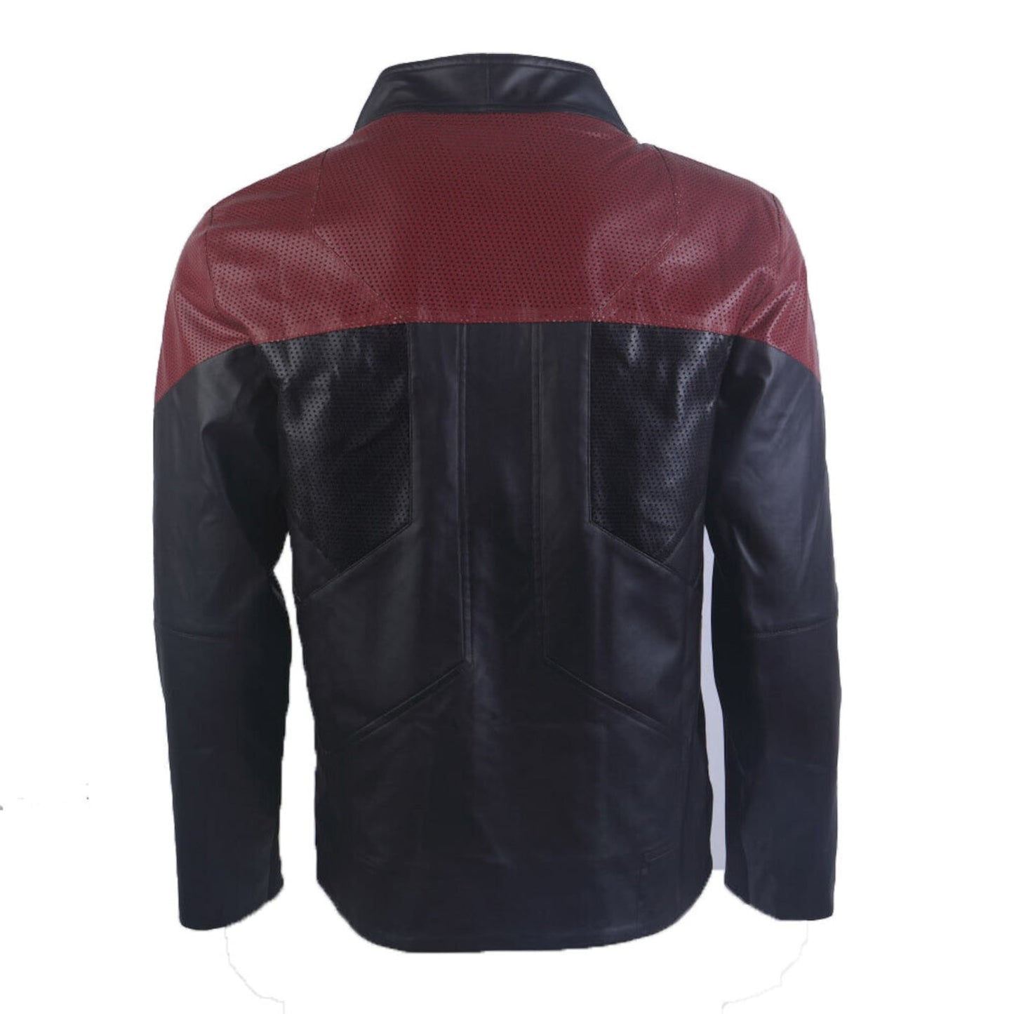 Perforated Genuine Leather Jacket