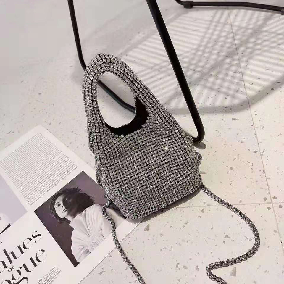 Mini Bucket Bag with Chain Strap