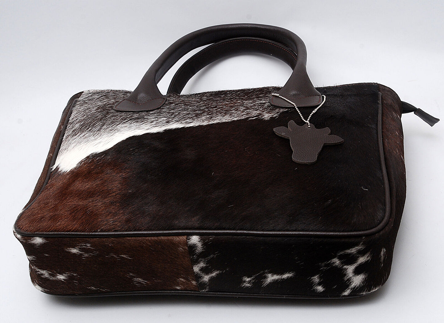 Exotic Natural Cowhide Tote Purse