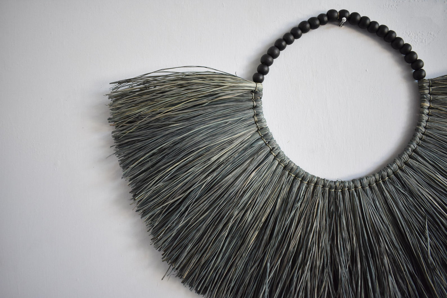 Raffia Seagrass Black Hoga Wall Hanging Decor