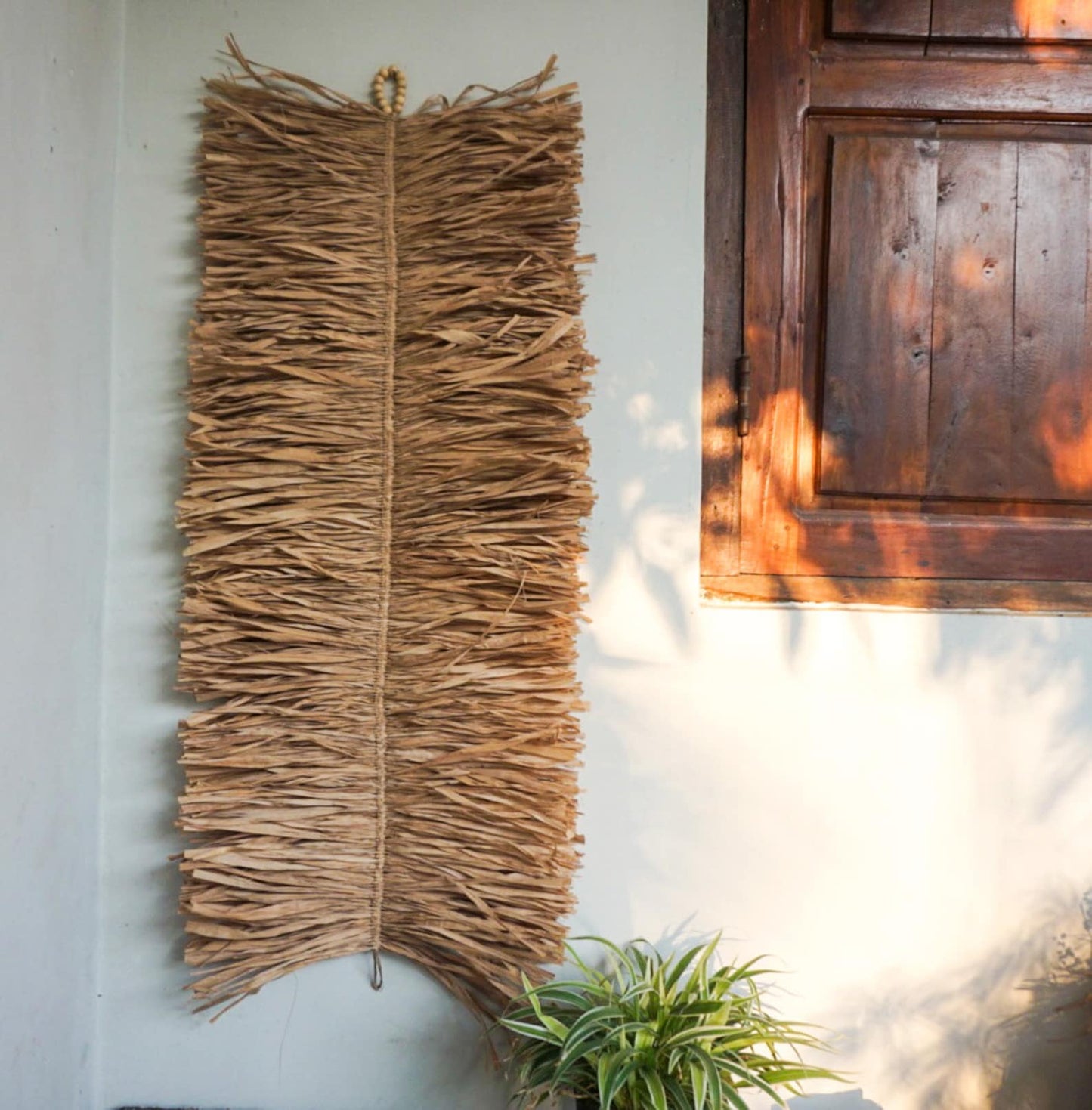 Bali Art seagrass natural wall hanging