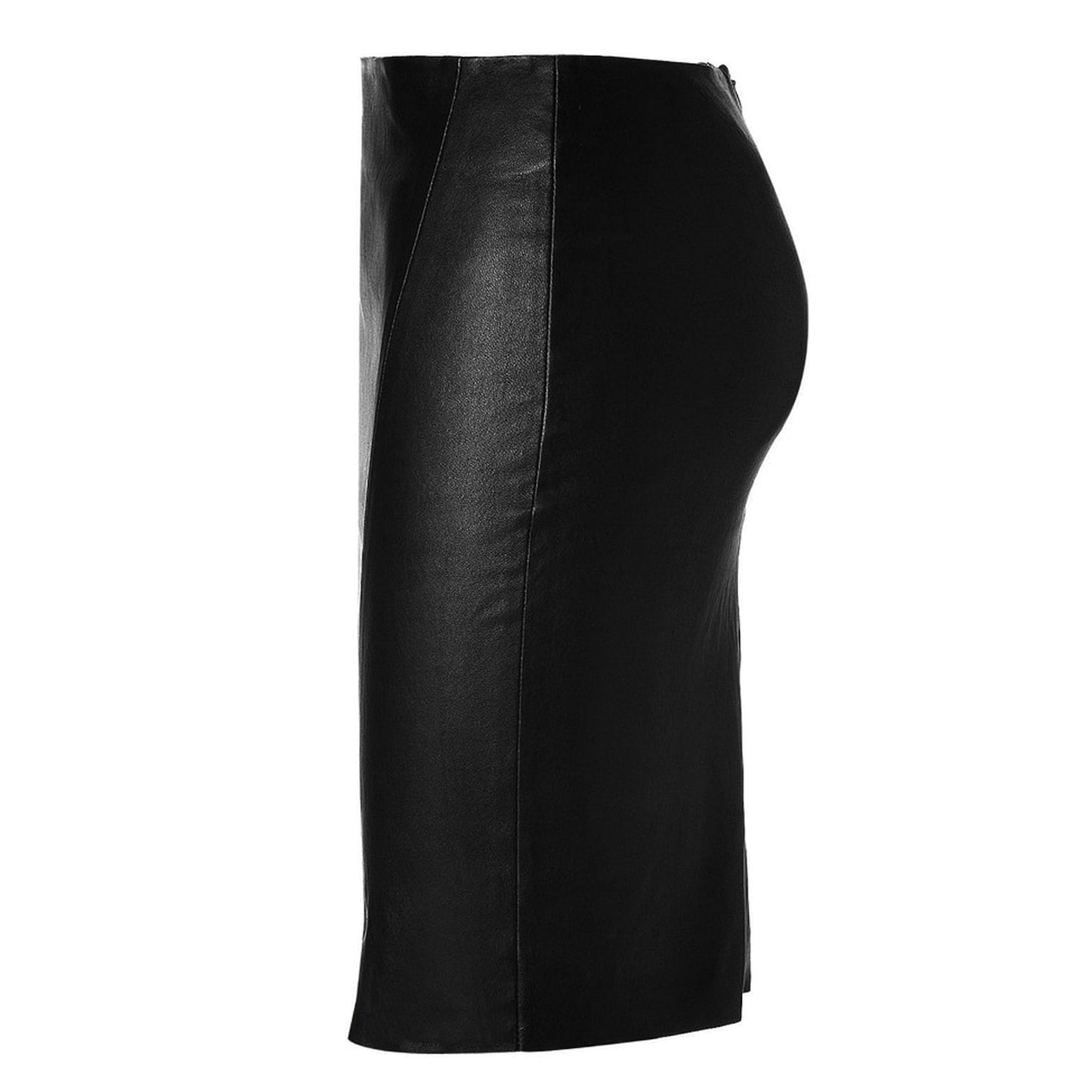 Original Sheep Leather Women Knee Length Skirt