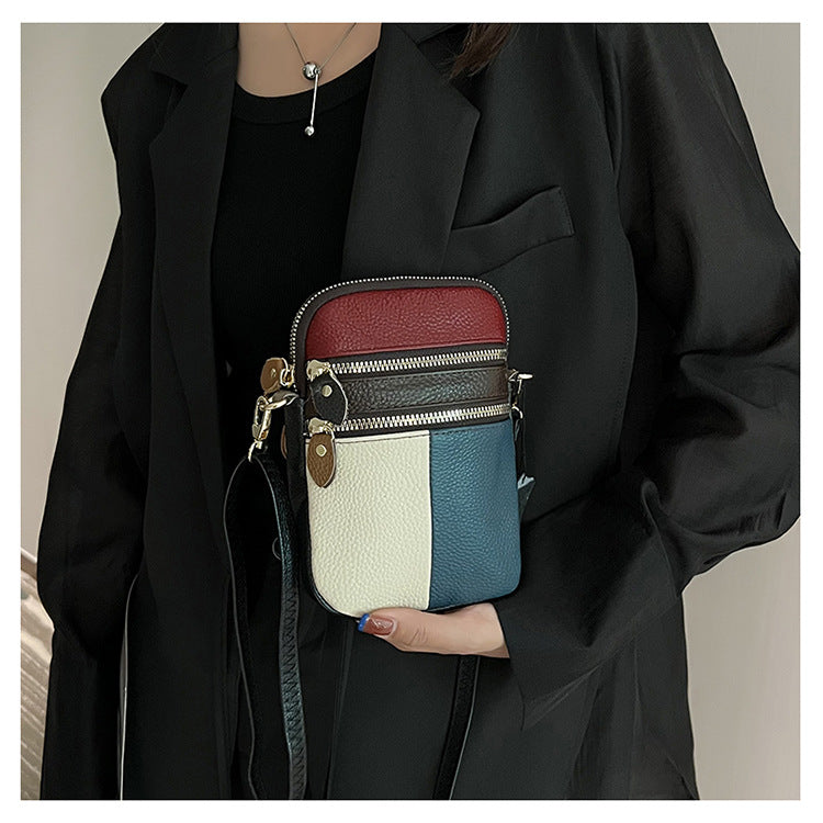 Leather Small Crossbody Bag for Women