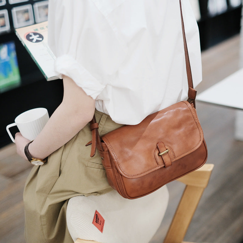 genuine leather women crossbody sling bag