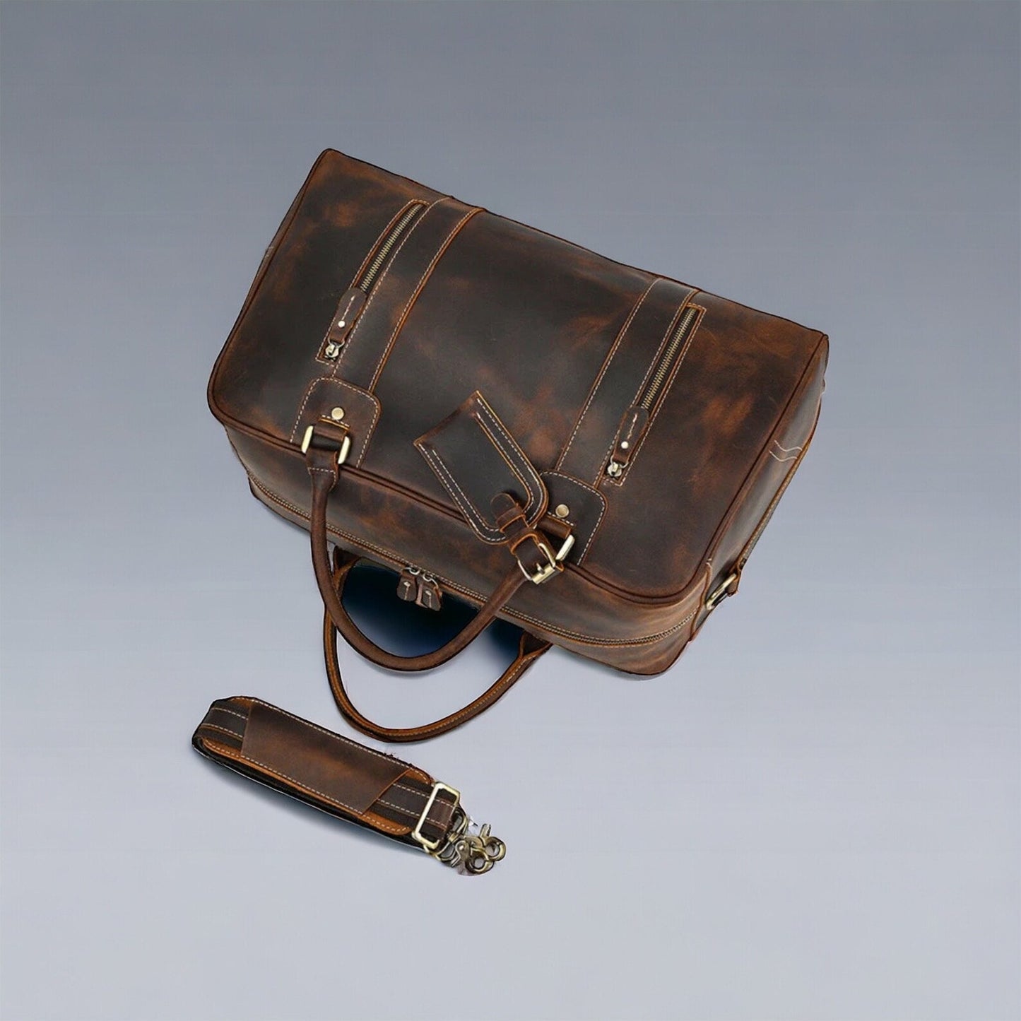 best cowhide leather duffle bag