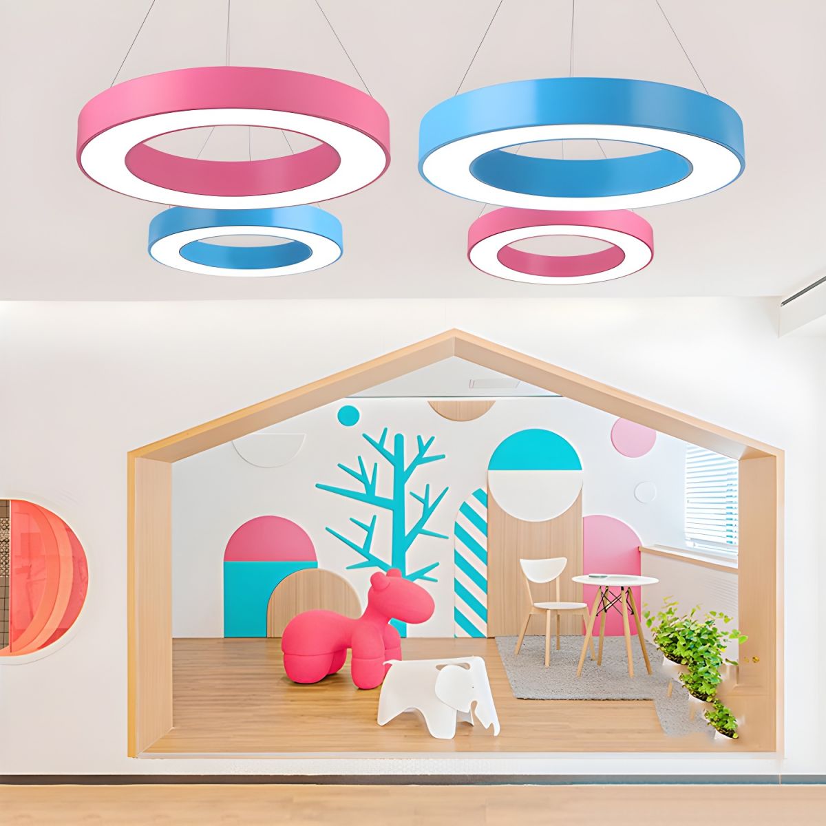 Modern Circular LED Pendant Light Ceiling Chandelier
