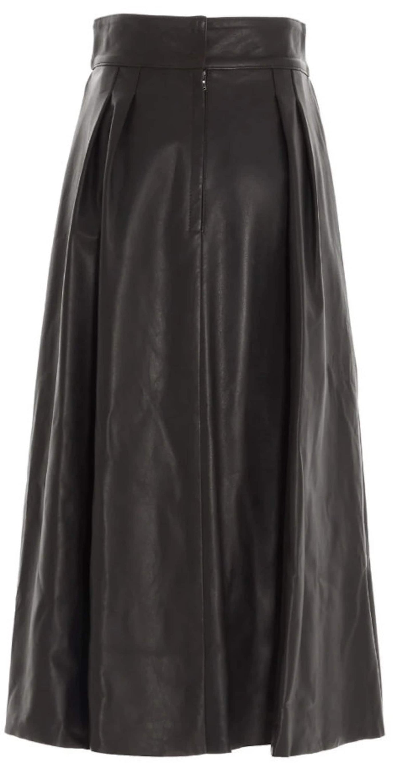 Real Genuine Women Leather Black Skirt