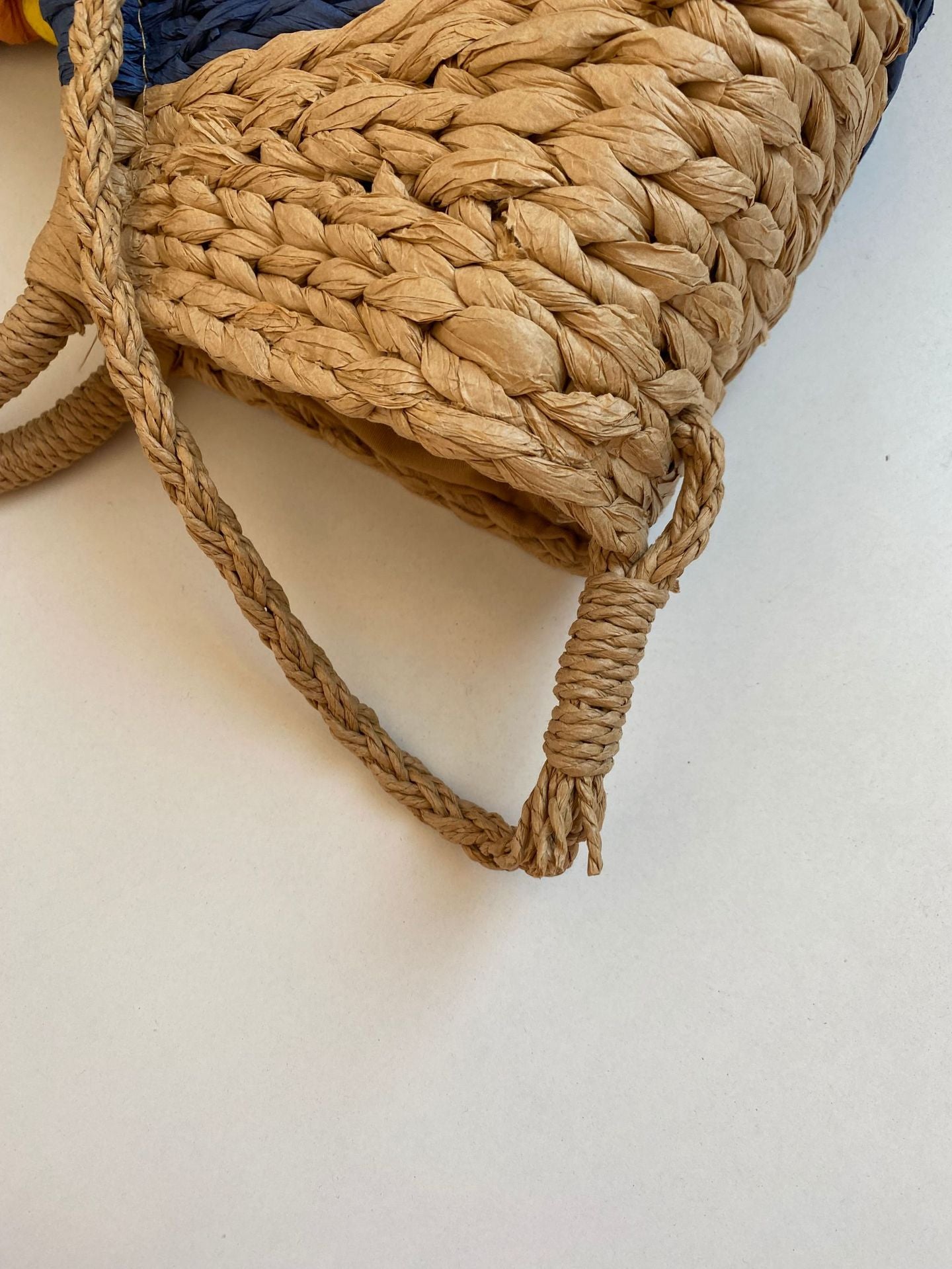 Women colorful straw summer beach bag