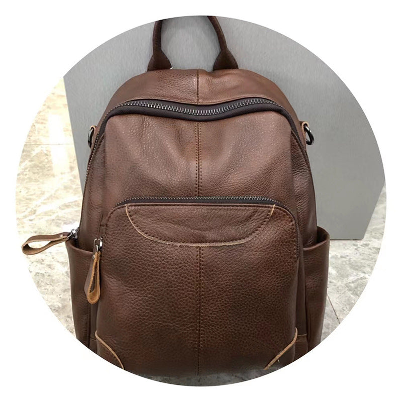 Leather Women Backpack Travel Daypack