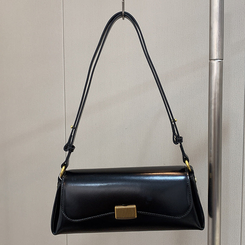 women genuine leather underarm bag