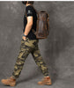 Large Leather Brown Backpack