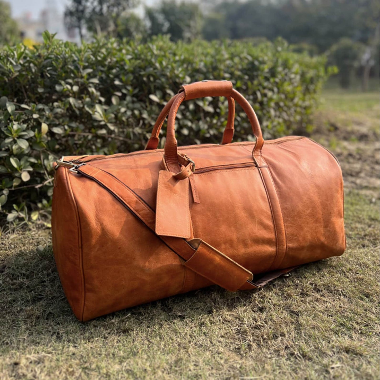 Real Genuine Leather Weekender Bag