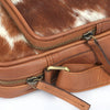 Natural Brown White Cowhide Crossbody Bag