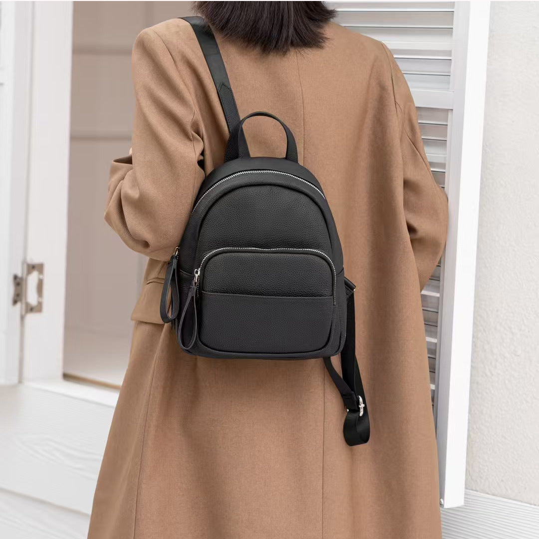 small leather backpack purse for women