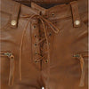 Handmade Brown Leather Women Pants