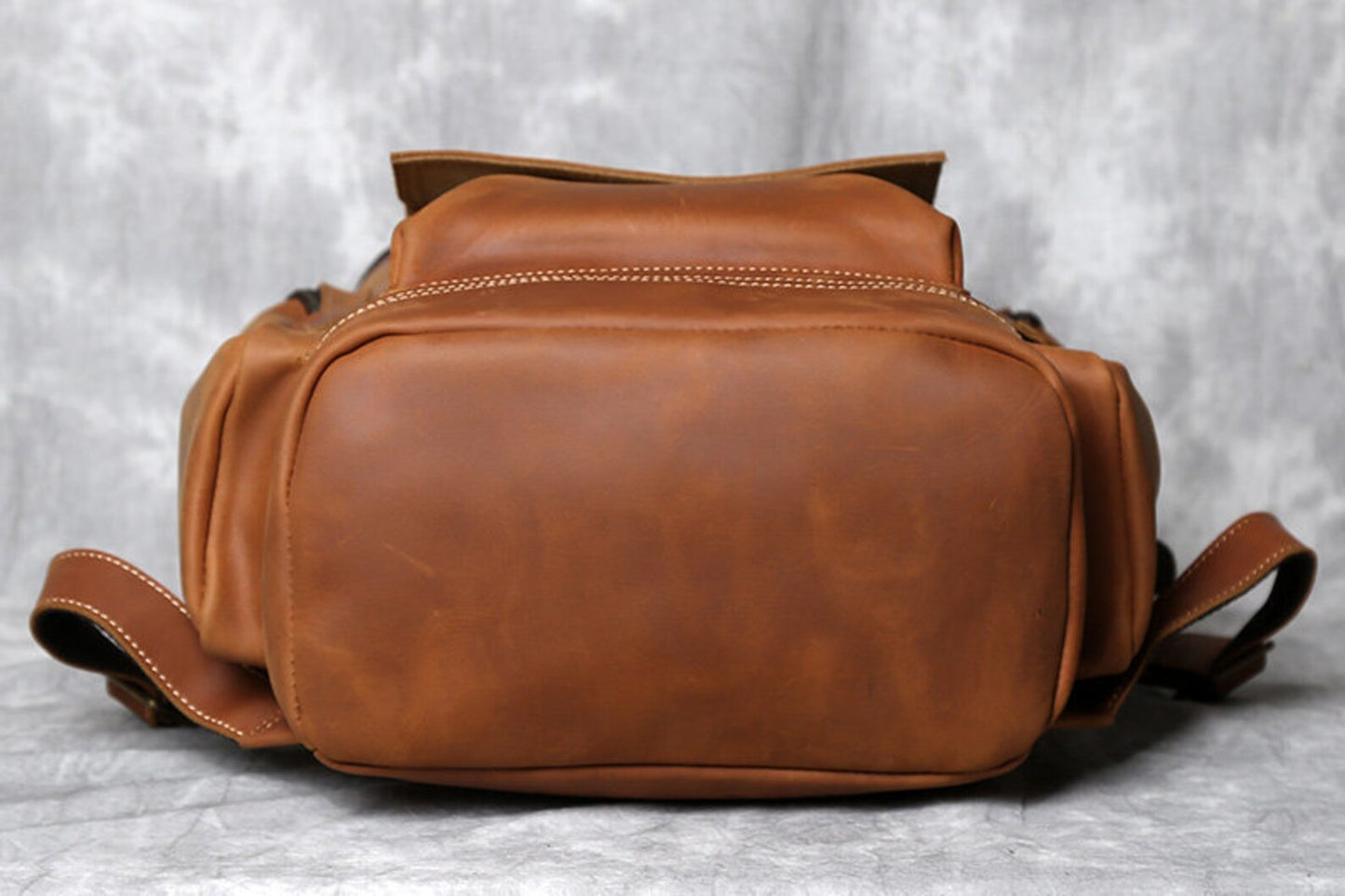 Retro Genuine Leather Laptop Backpack