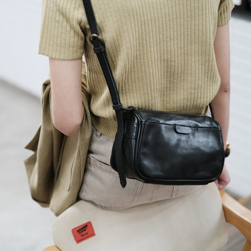 women leather pillow bag crossbody purse