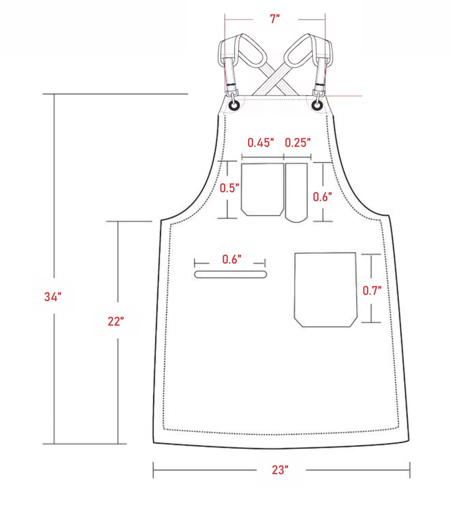 Profession Apron With Leather Straps