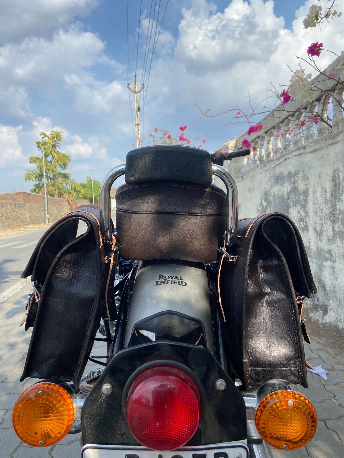 Real Vintage Leather Black Saddlebag