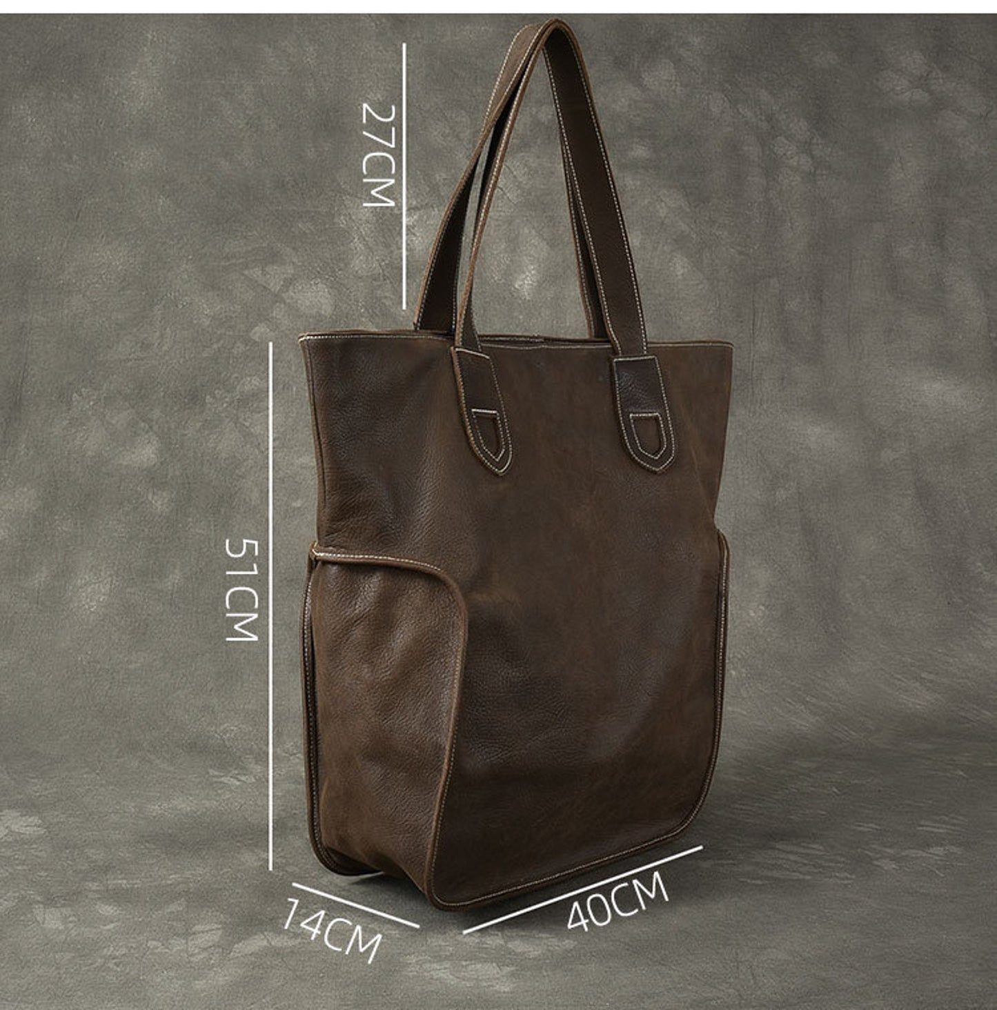 Extra Large Leather Tote Work and Travel Bag