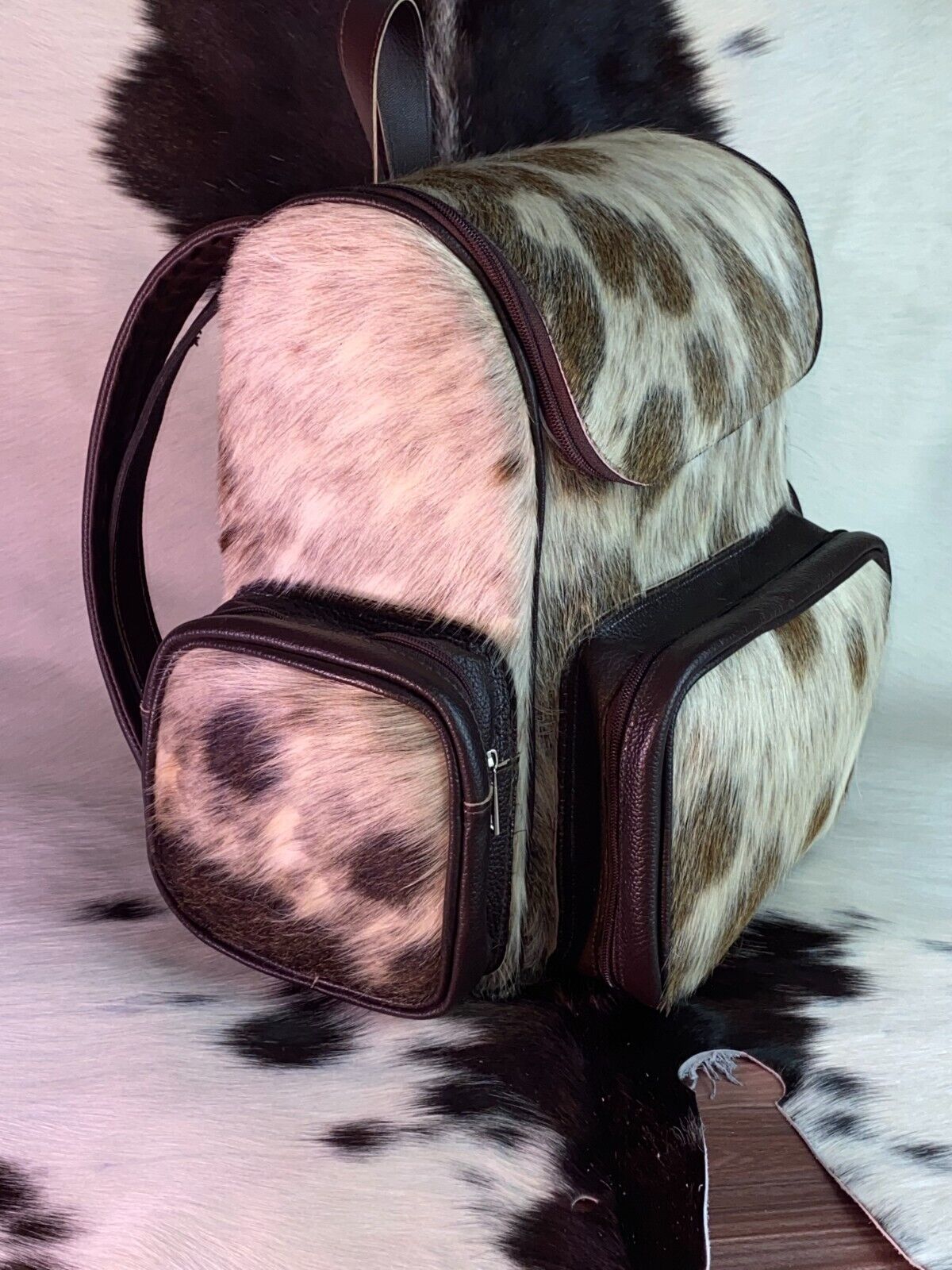 Large Hair On Cowhide Backpack